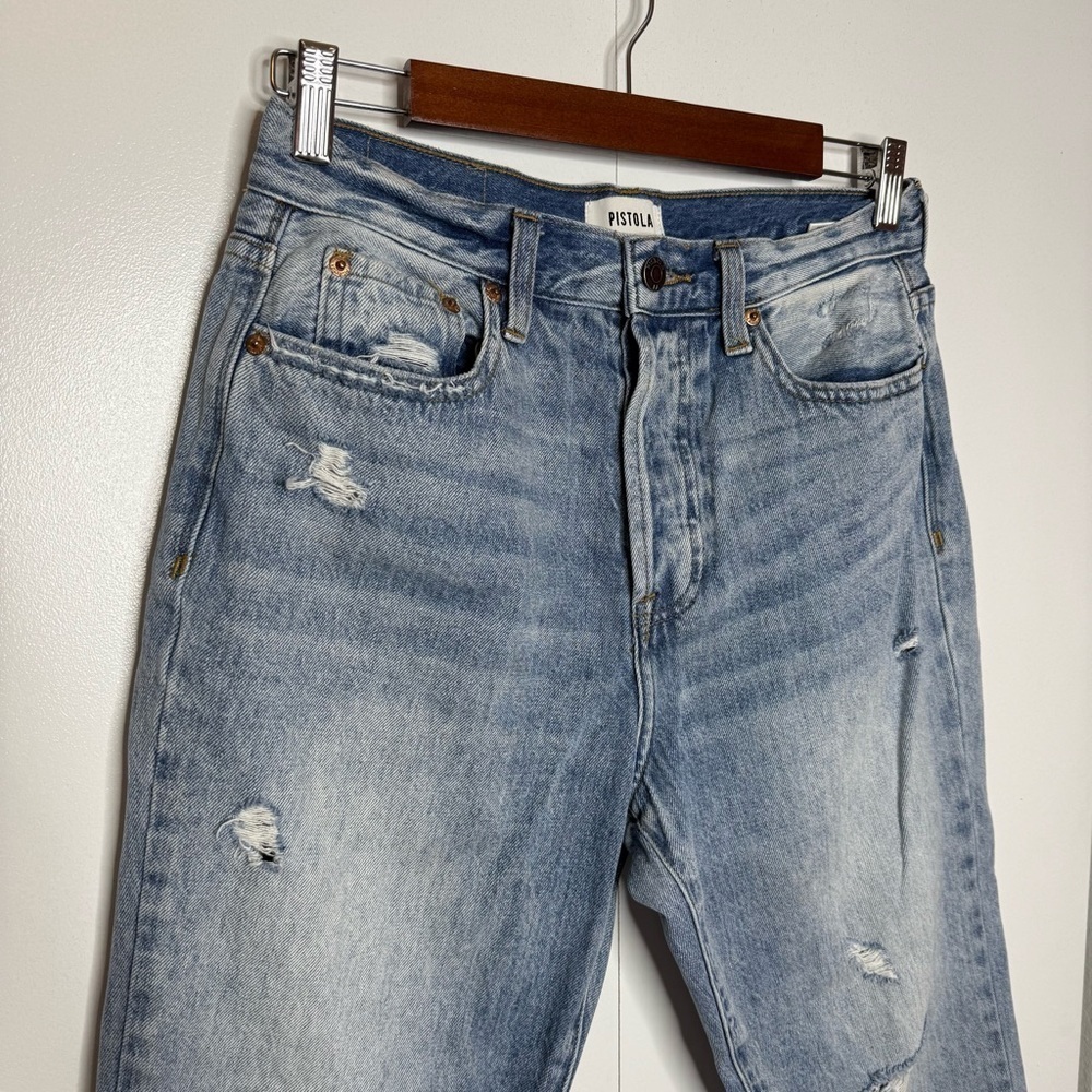 Pistola Charlie High Rise Straight Distressed Jeans size 29 - Picture 3 of 13